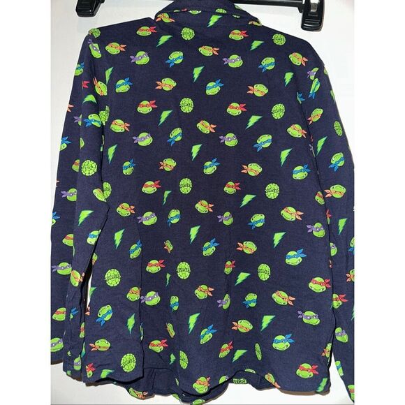 TMNT® X Andy & Evan® Half Shell Heroes Knit Button-Down, Navy size 7 youth - Picture 3 of 5